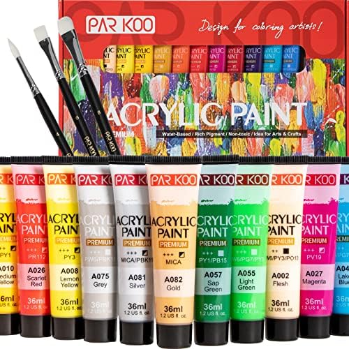 Shuttle Art 18 Colors Acrylic Paint Bottle Set (250ml/8.45oz), Rich  Pigmented Bulk Painting Supplies for Artists, Beginners and Kids on Rocks  Crafts