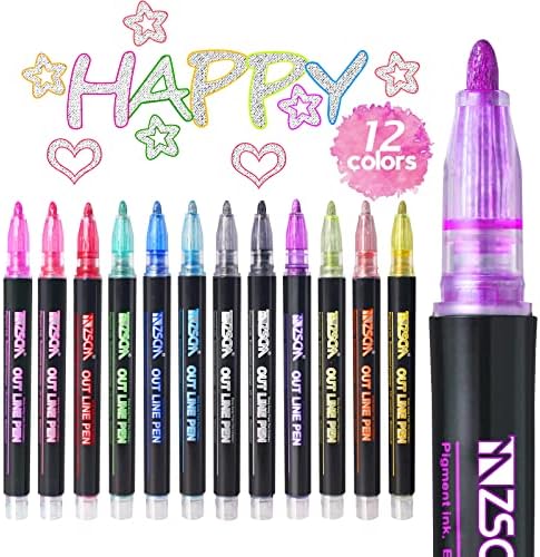 Betem 24 Colors, Dual Tip Acrylic Paint Pens Markers, Premium